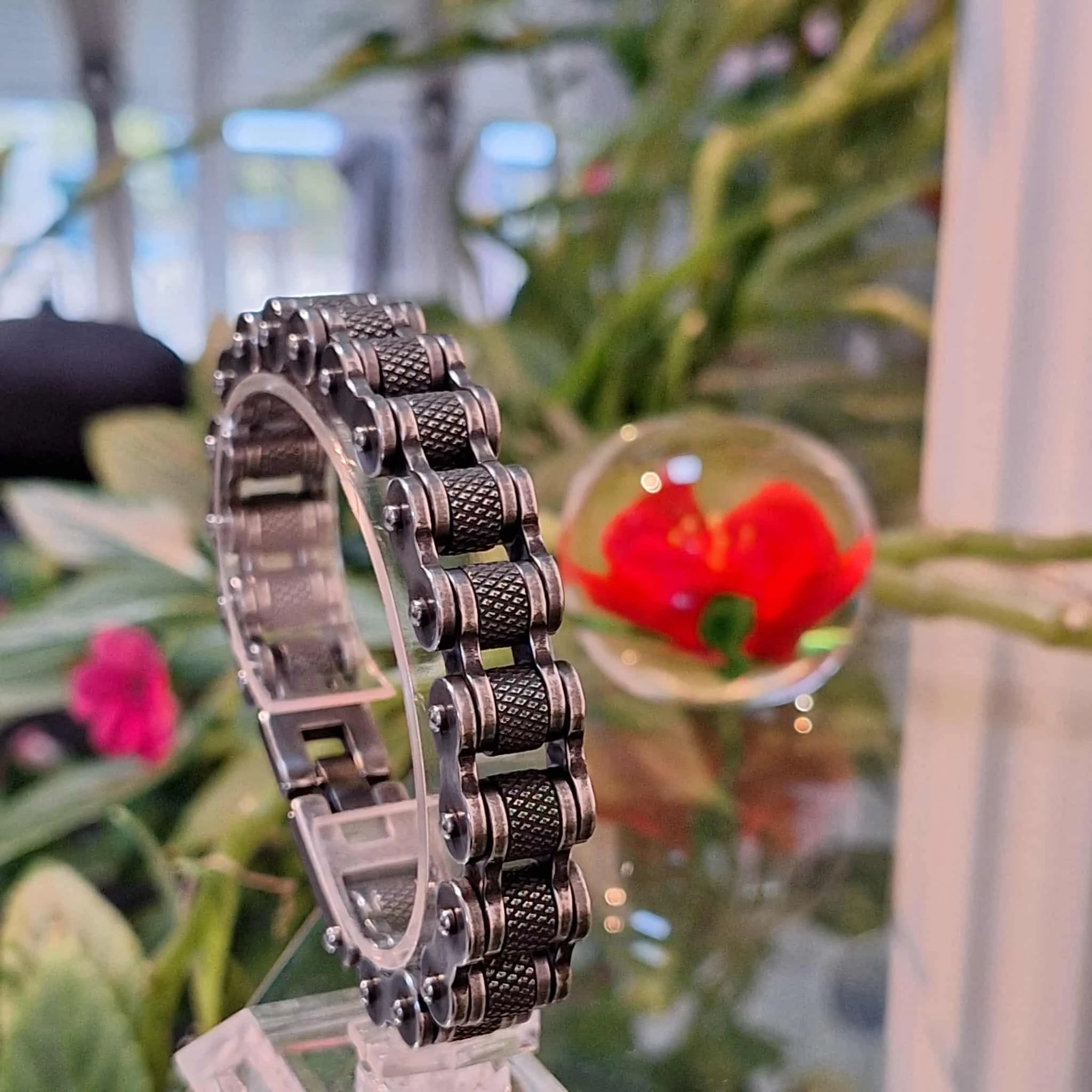 Herenarmband van hoogwaardig roestvrij staal - Premium kwaliteit - Motorkettingstijl, Biker-look, Urban – photo 18